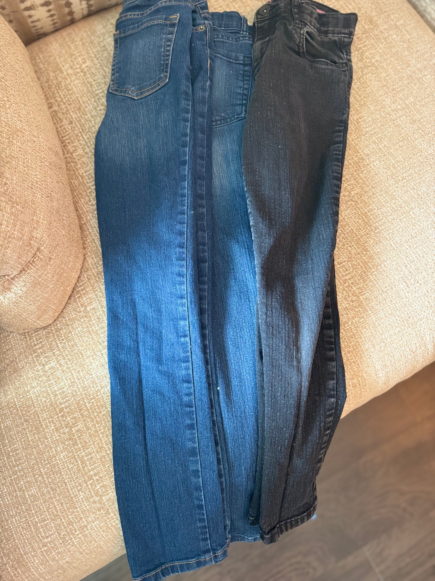 Blue and Black Jeans Size 10