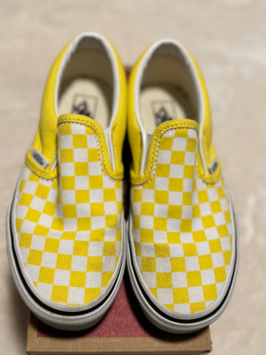 Vans Slip-On Checkerboard Cyber Yellow - Size 3