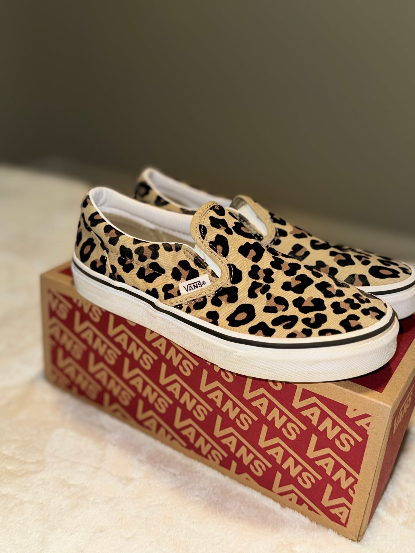 Leopord Print Vans - Size 3