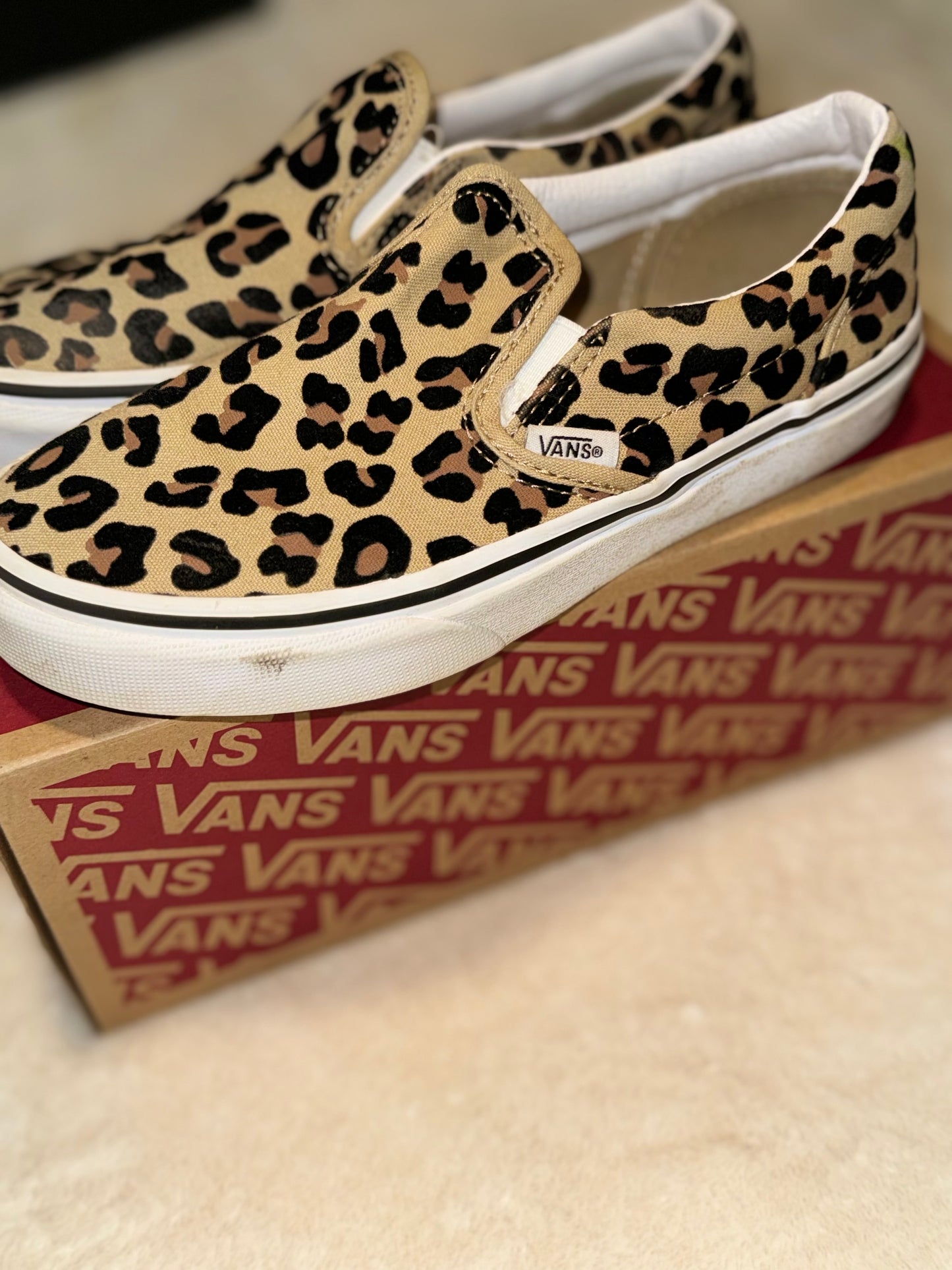 Leopord Print Vans - Size 3