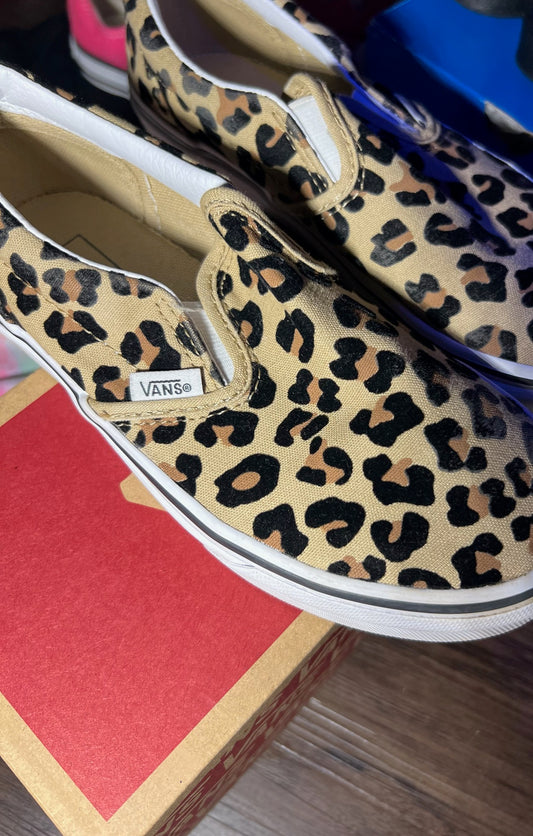 Leopord Print Vans - Size 3